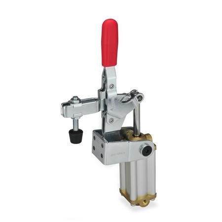 Otto Ganter Pneumatic Toggle Clamp with Additional Manual Operation, GN 862.1